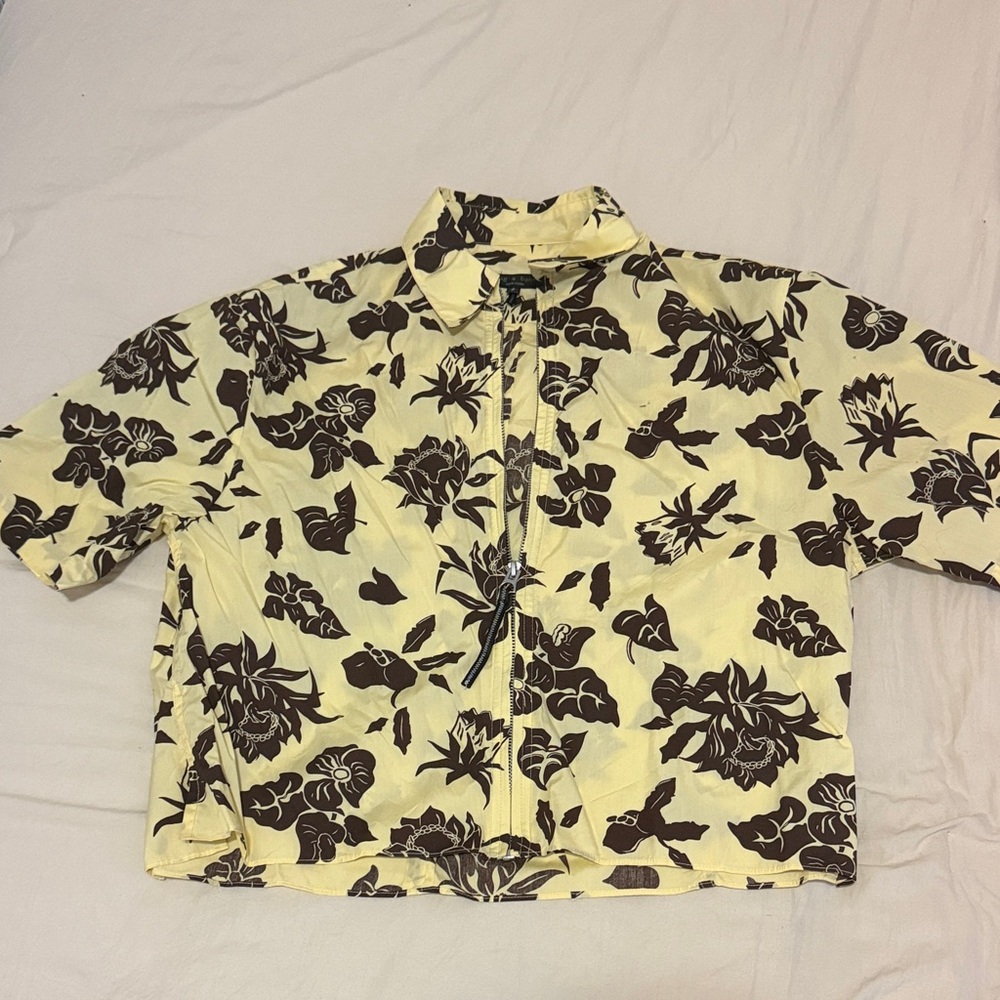 Rag & Bone Brown and Cream Floral Jacket